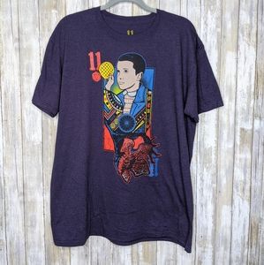 Stranger Things 11 Eleven T-shirt XL Waffle Purple